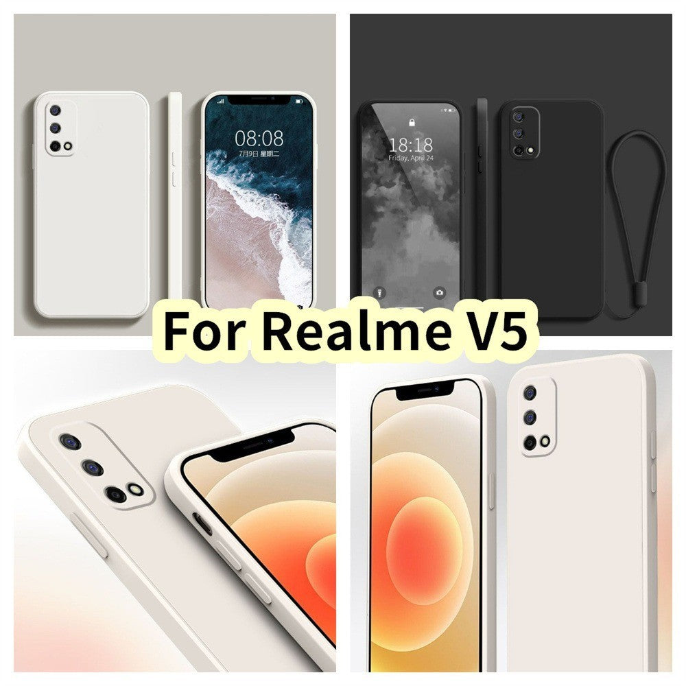 For Realme V5 Cover Drop and wear resistant Silicone Full Case Classic Simple Solid Color Phone Case Cover