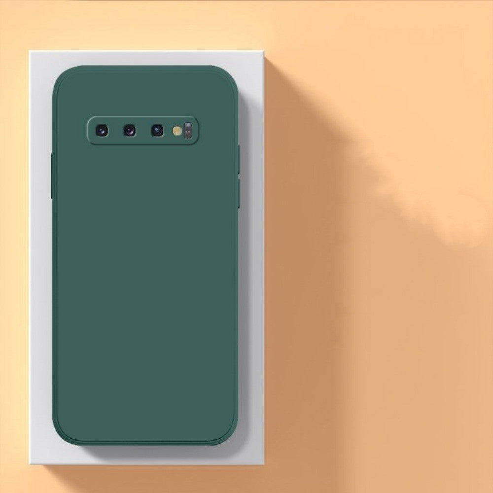 For Samsung Galaxy S10 Plus Cover Drop and wear resistant Silicone Full Case Classic Simple Solid Color Phone Case Cover
