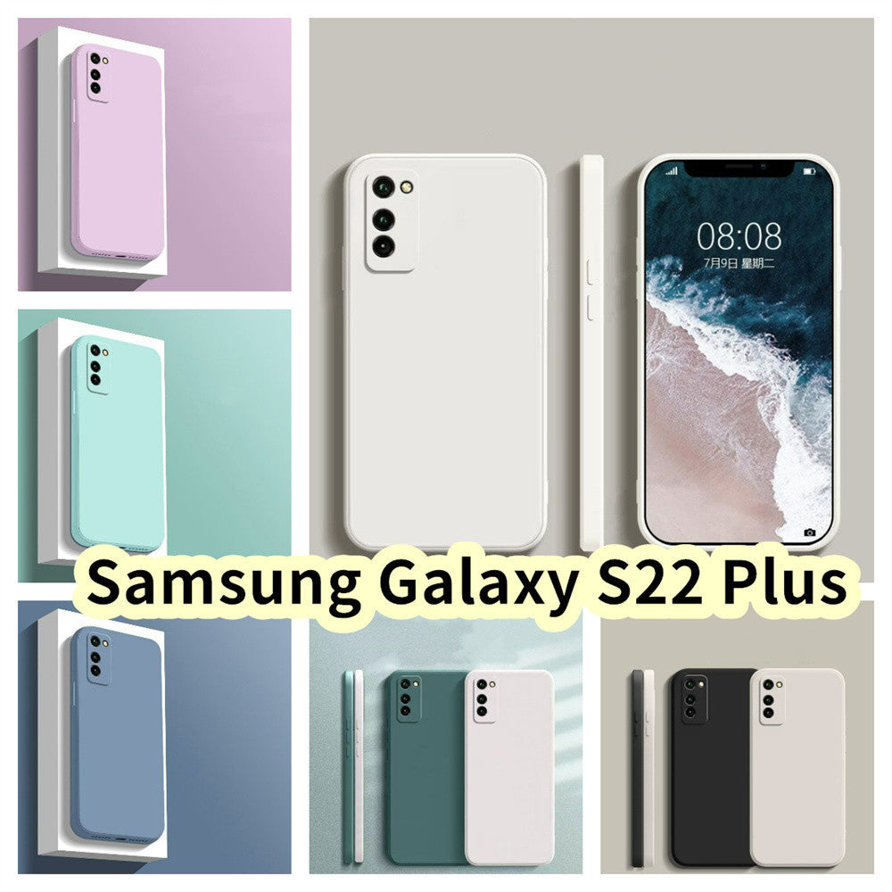For Samsung Galaxy S22 Plus Cover Drop and wear resistant Silicone Full Case Classic Simple Solid Color Phone Case Cover