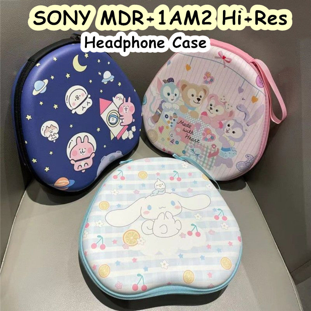 For SONY MDR-1AM2 Hi-Res Headphone Case Cartoon Creative Patterns Headset Earpads Storage Bag Casing Box