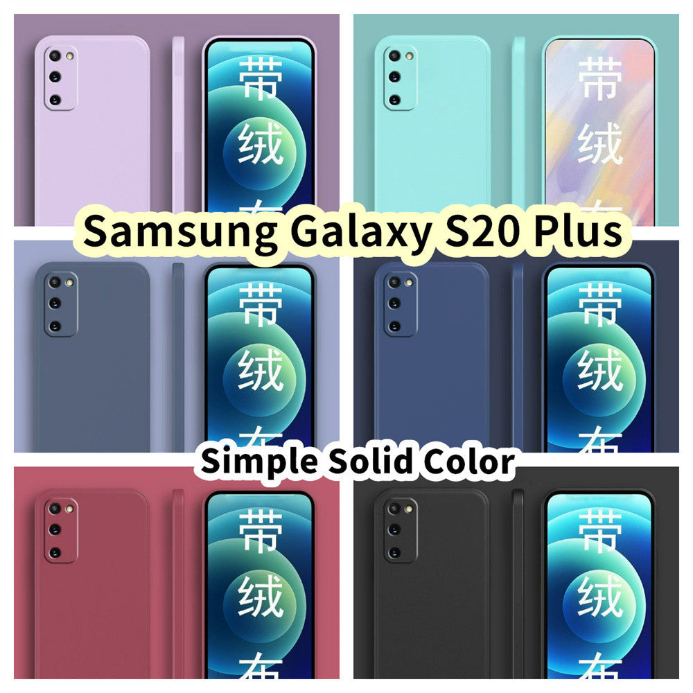 For Samsung Galaxy S20 Plus Cover Drop and wear resistant Silicone Full Case Classic Simple Solid Color Phone Case Cover