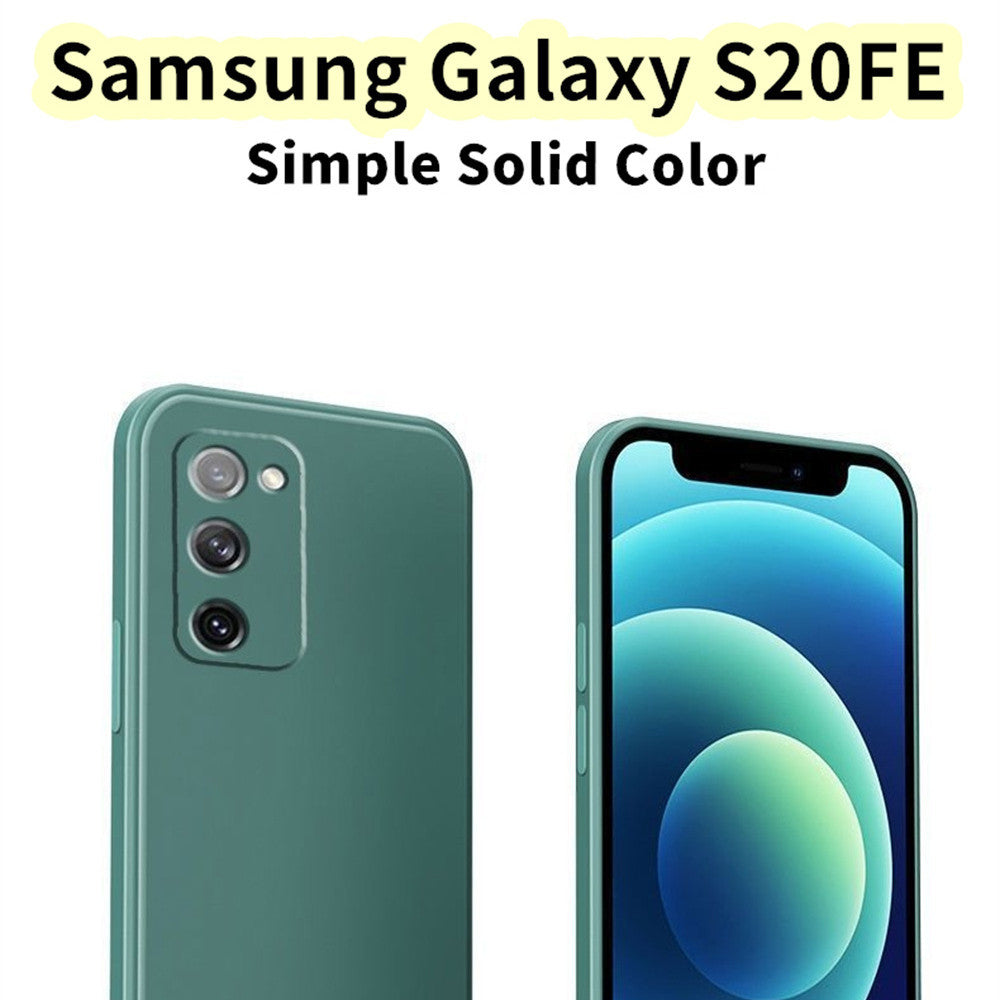 For Samsung Galaxy S20FE Cover Drop and wear resistant Silicone Full Case Classic Simple Solid Color Phone Case Cover