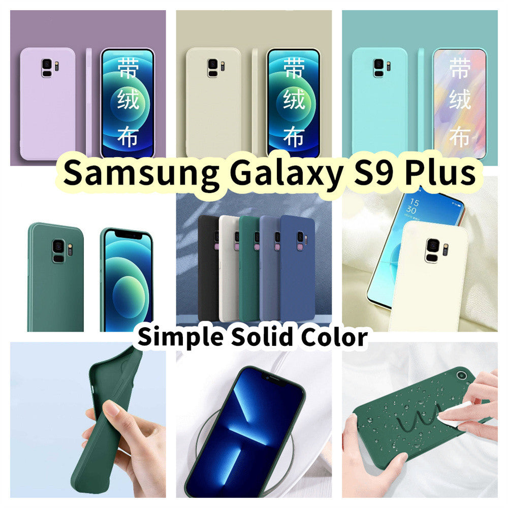 For Samsung Galaxy S9 Plus Cover Drop and wear resistant Silicone Full Case Classic Simple Solid Color Phone Case Cover