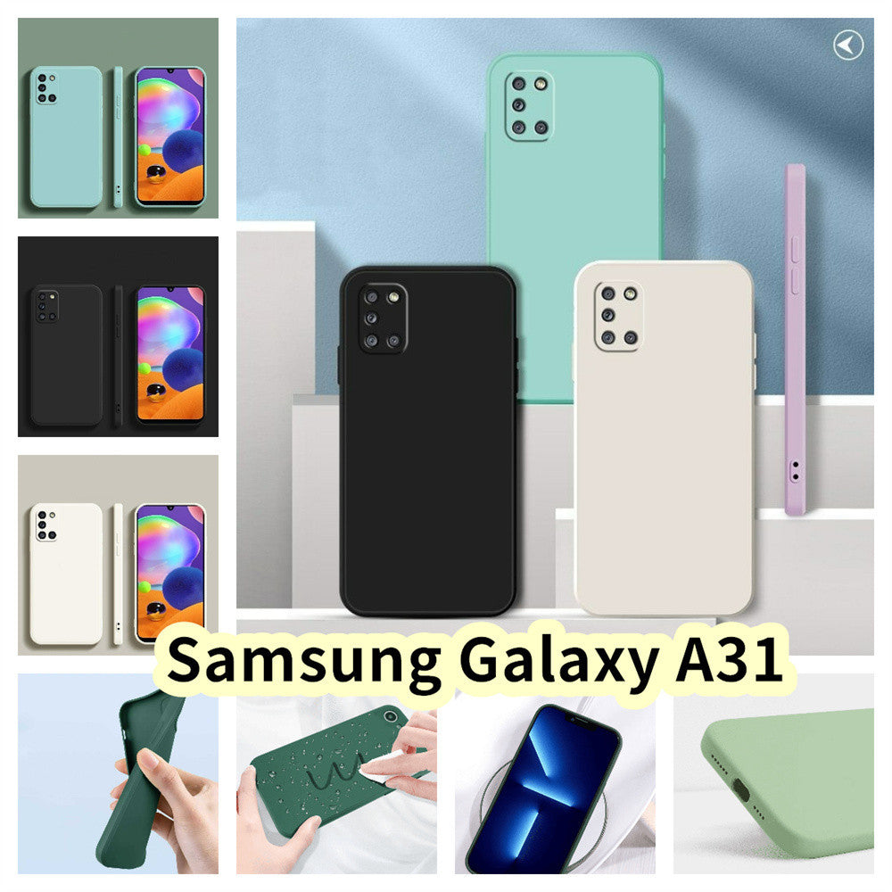For Samsung Galaxy A31 Cover Drop and wear resistant Silicone Full Case Classic Simple Solid Color Phone Case Cover