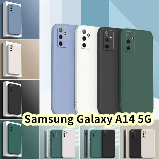 For Samsung Galaxy A14 5G Cover Drop and wear resistant Silicone Full Case Classic Simple Solid Color Phone Case Cover