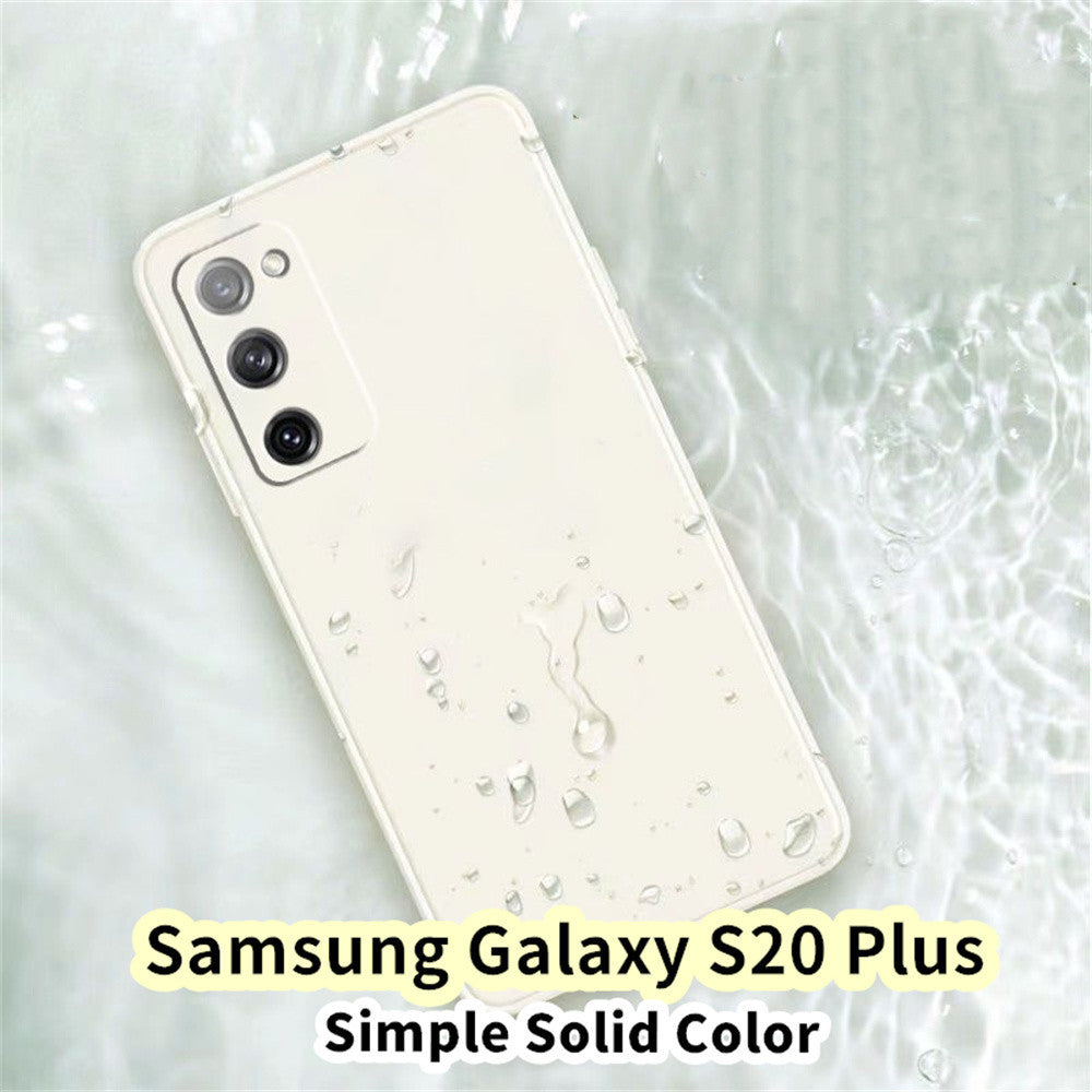 For Samsung Galaxy S20 Plus Cover Drop and wear resistant Silicone Full Case Classic Simple Solid Color Phone Case Cover