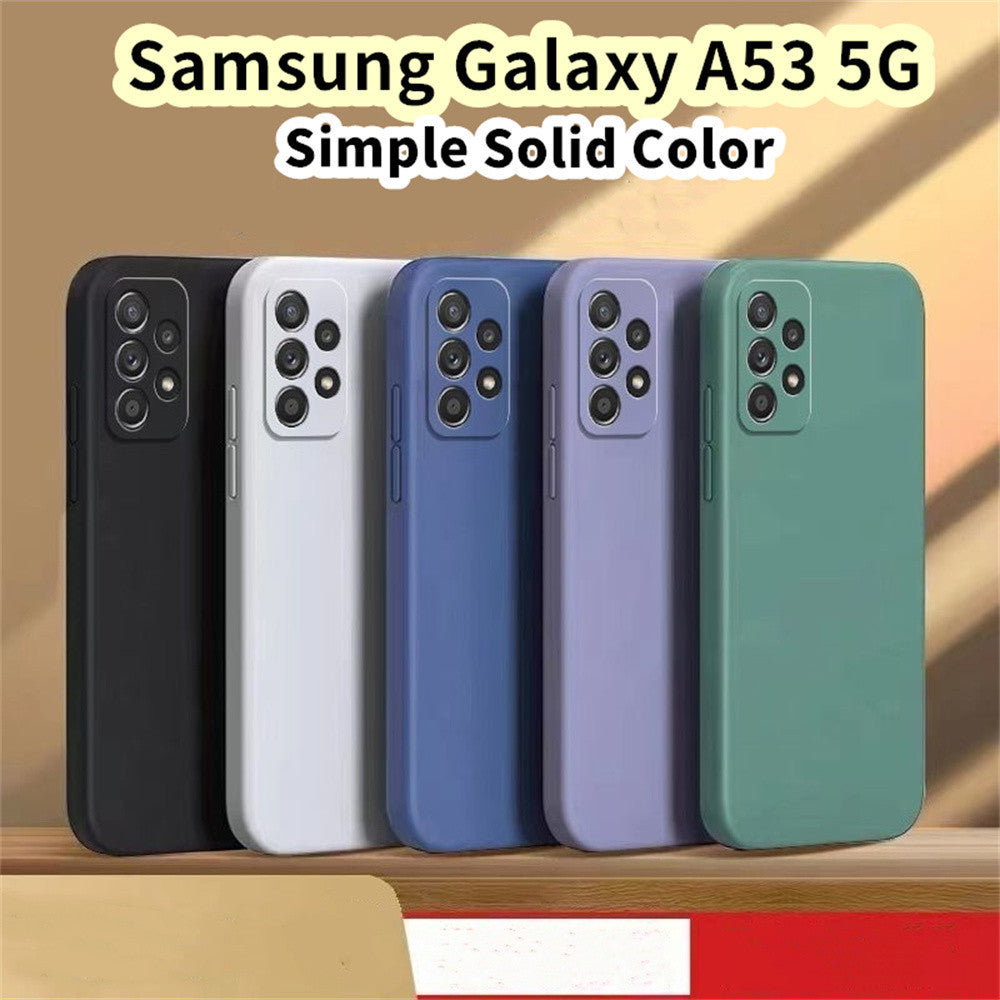 For Samsung Galaxy A53 5G Cover Drop and wear resistant Silicone Full Case Classic Simple Solid Color Phone Case Cover