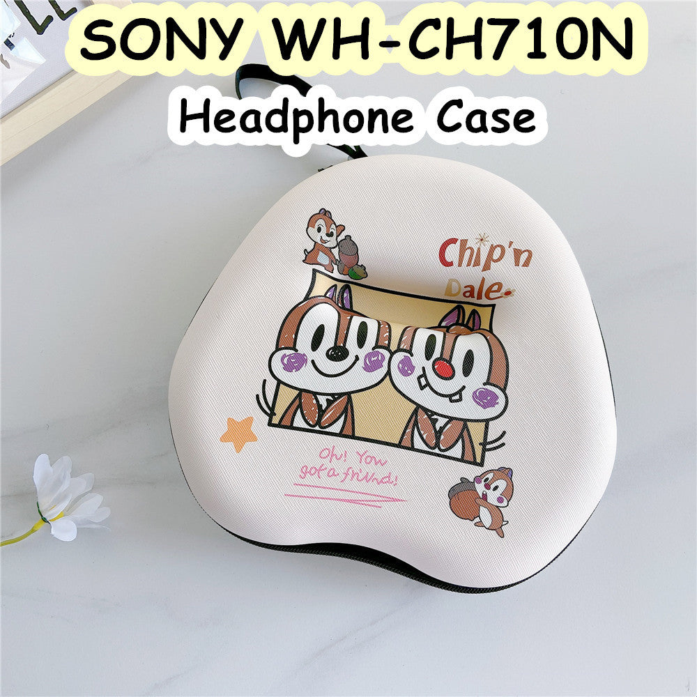 For SONY WH-CH710N Headphone Case Cartoon Creative Patterns Headset Earpads Storage Bag Casing Box