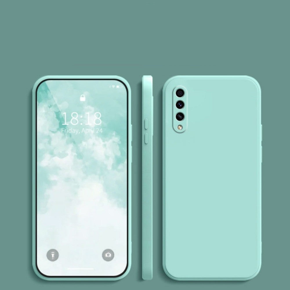 For Samsung Galaxy A50 Cover Drop and wear resistant Silicone Full Case Classic Simple Solid Color Phone Case Cover