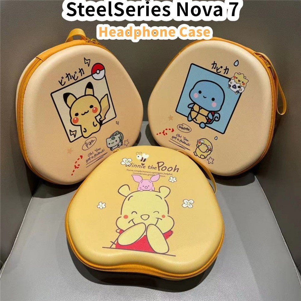 For SteelSeries Nova 7 Headphone Case Cartoon Creative Patterns Headset Earpads Storage Bag Casing Box