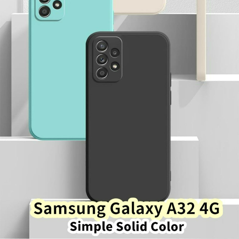 For Samsung Galaxy A32 4G Cover Drop and wear resistant Silicone Full Case Classic Simple Solid Color Phone Case Cover