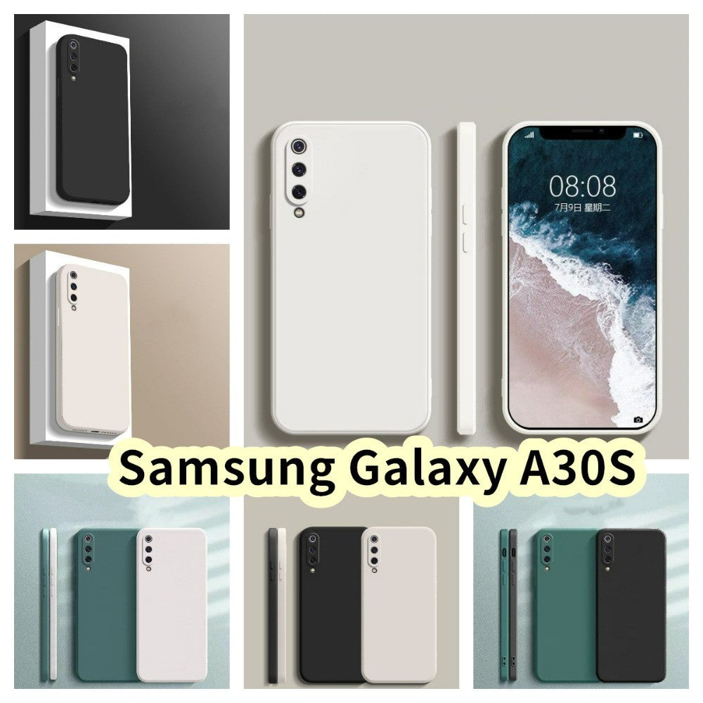 For Samsung Galaxy A30S Cover Drop and wear resistant Silicone Full Case Classic Simple Solid Color Phone Case Cover