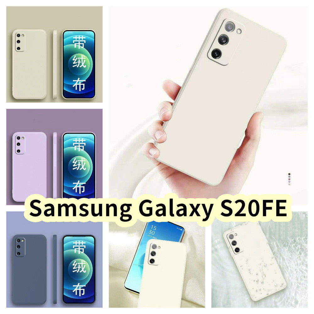For Samsung Galaxy S20FE Cover Drop and wear resistant Silicone Full Case Classic Simple Solid Color Phone Case Cover