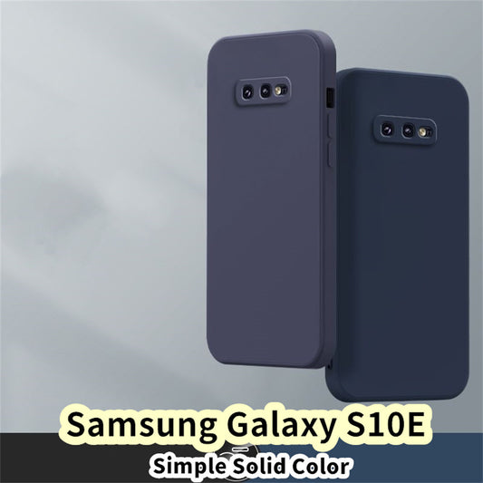 For Samsung Galaxy S10E Cover Drop and wear resistant Silicone Full Case Classic Simple Solid Color Phone Case Cover