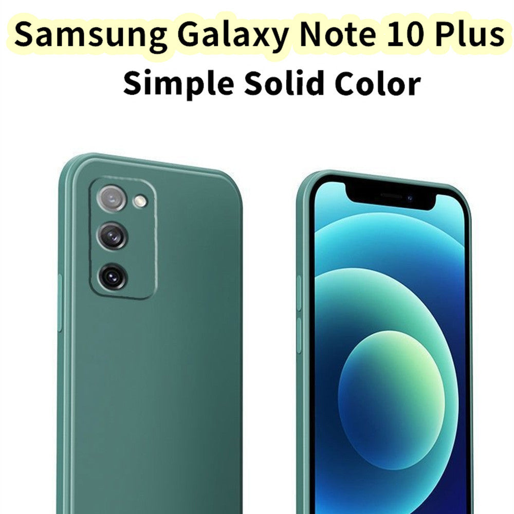 For Samsung Galaxy Note 10 Plus Cover Drop and wear resistant Silicone Full Case Classic Simple Solid Color Phone Case Cover