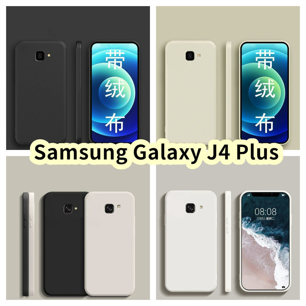 For Samsung Galaxy J4 Plus Cover Drop and wear resistant Silicone Full Case Classic Simple Solid Color Phone Case Cover