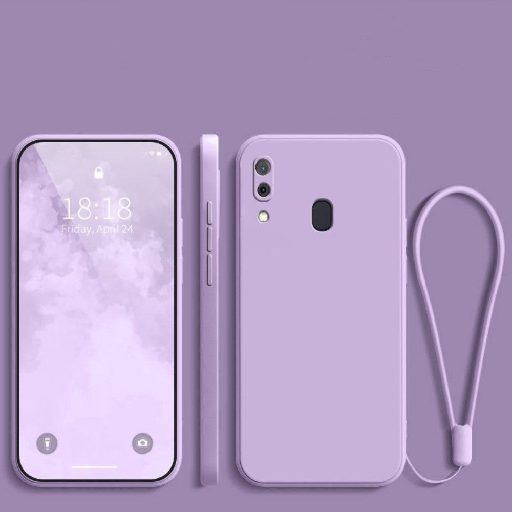For Samsung Galaxy A40 Cover Drop and wear resistant Silicone Full Case Classic Simple Solid Color Phone Case Cover
