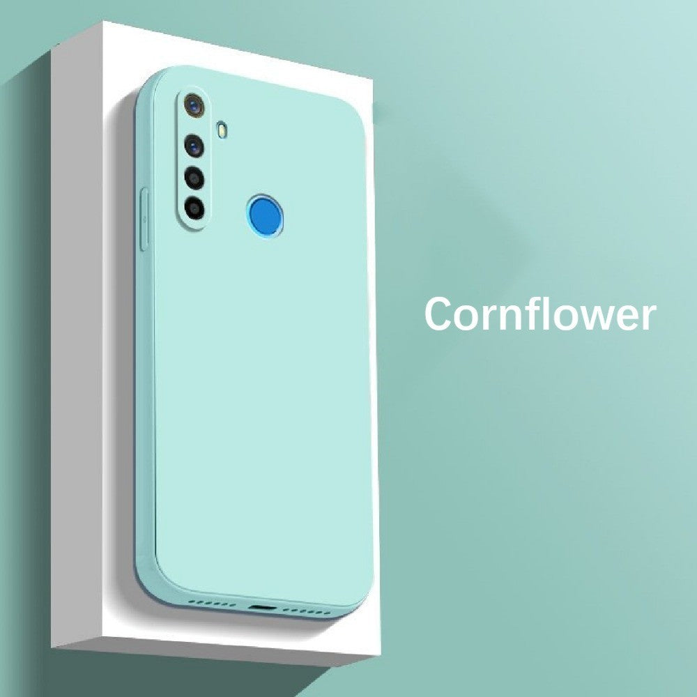 For Realme 5 Cover Drop and wear resistant Silicone Full Case Classic Simple Solid Color Phone Case Cover