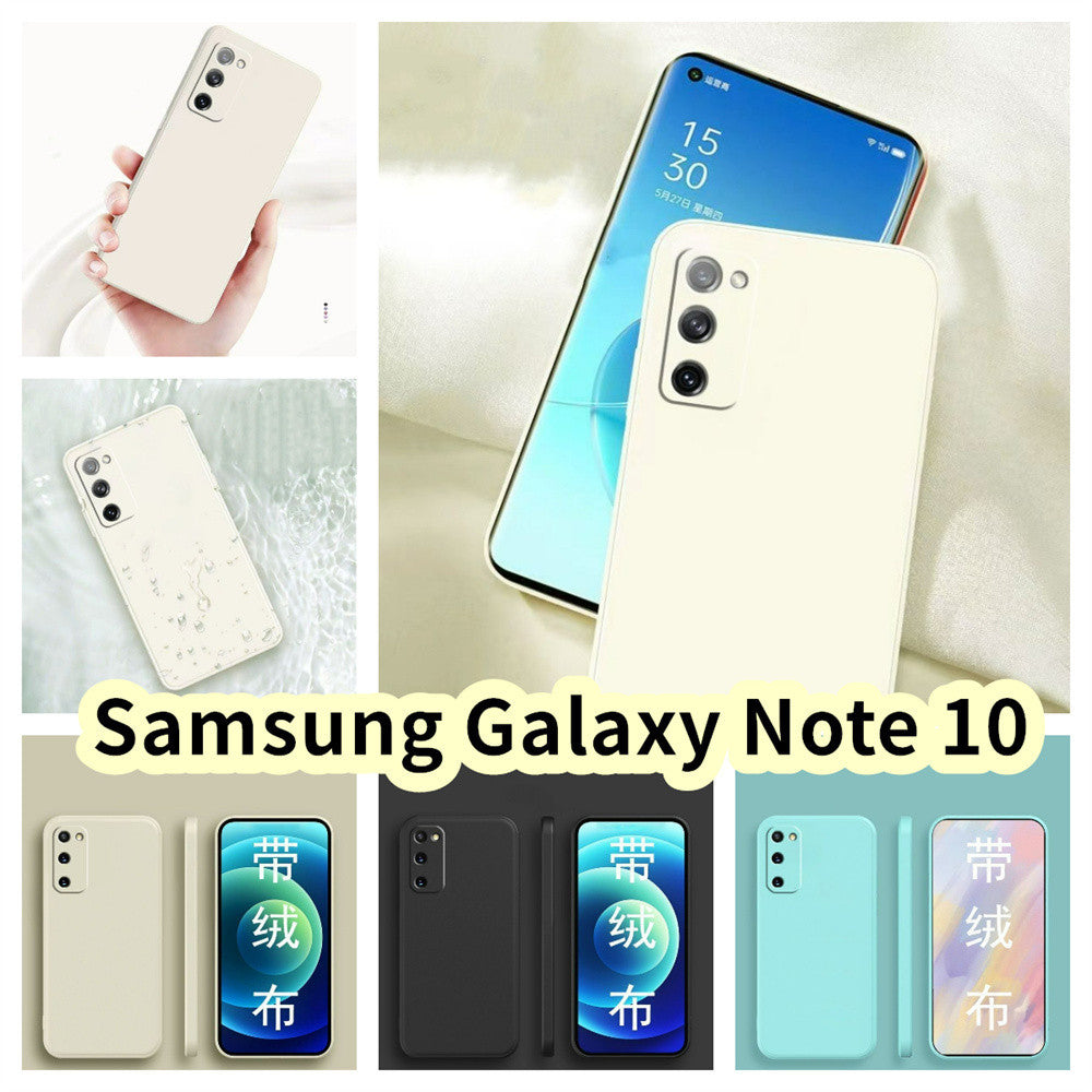 For Samsung Galaxy Note 10 Cover Drop and wear resistant Silicone Full Case Classic Simple Solid Color Phone Case Cover
