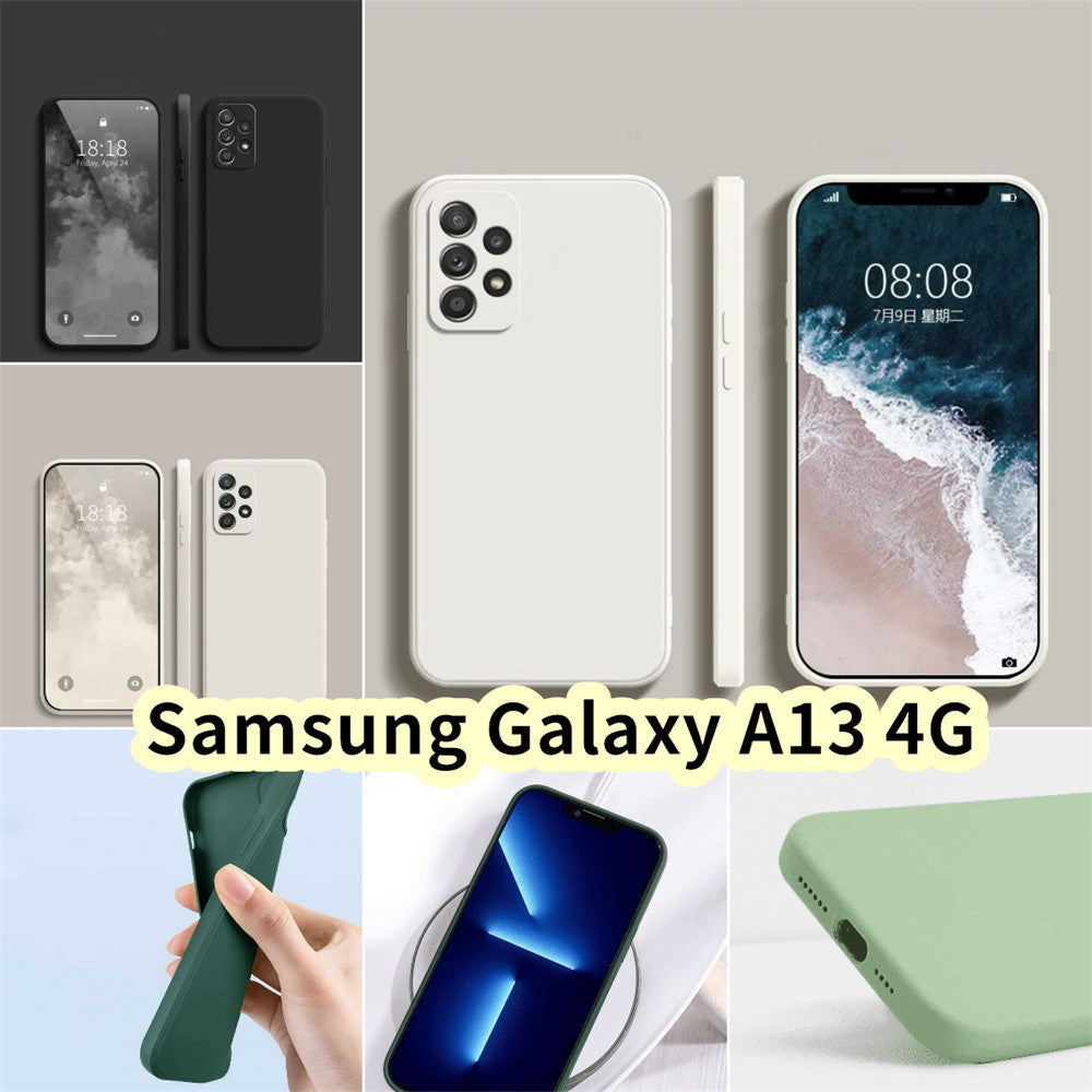 For Samsung Galaxy A13 4G Cover Drop and wear resistant Silicone Full Case Classic Simple Solid Color Phone Case Cover