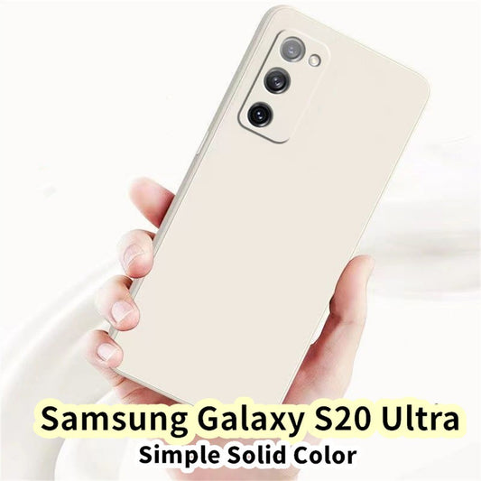 For Samsung Galaxy S20 Ultra Cover Drop and wear resistant Silicone Full Case Classic Simple Solid Color Phone Case Cover