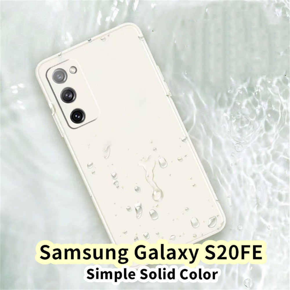 For Samsung Galaxy S20FE Cover Drop and wear resistant Silicone Full Case Classic Simple Solid Color Phone Case Cover