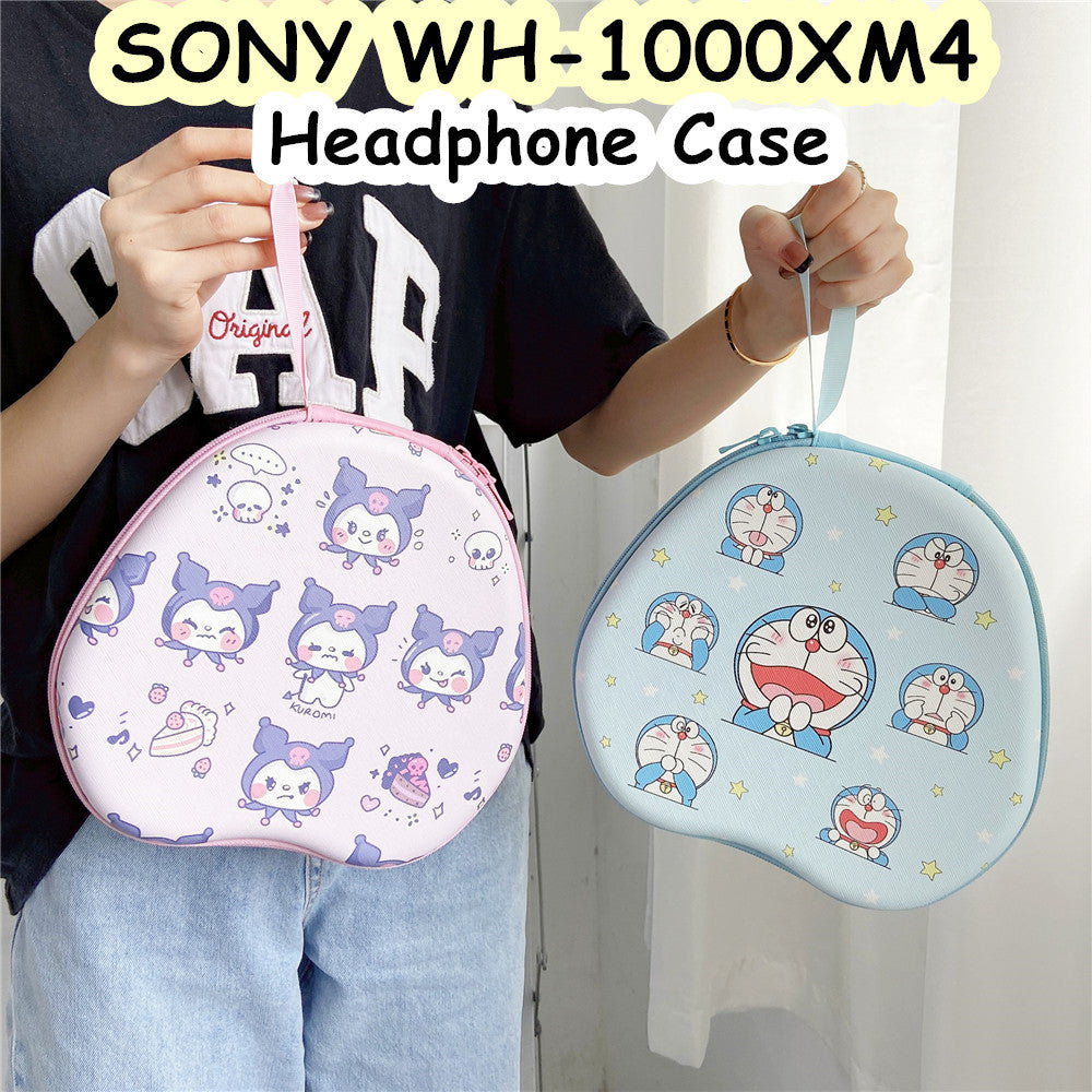 For SONY WH-1000XM4 Headphone Case Cartoon Creative Patterns Headset Earpads Storage Bag Casing Box
