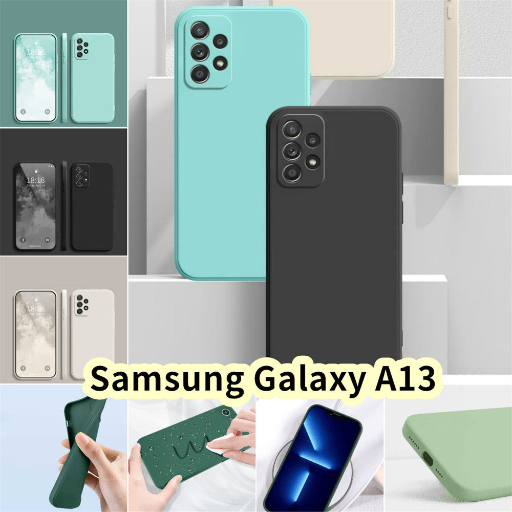 For Samsung Galaxy A13 Cover Drop and wear resistant Silicone Full Case Classic Simple Solid Color Phone Case Cover