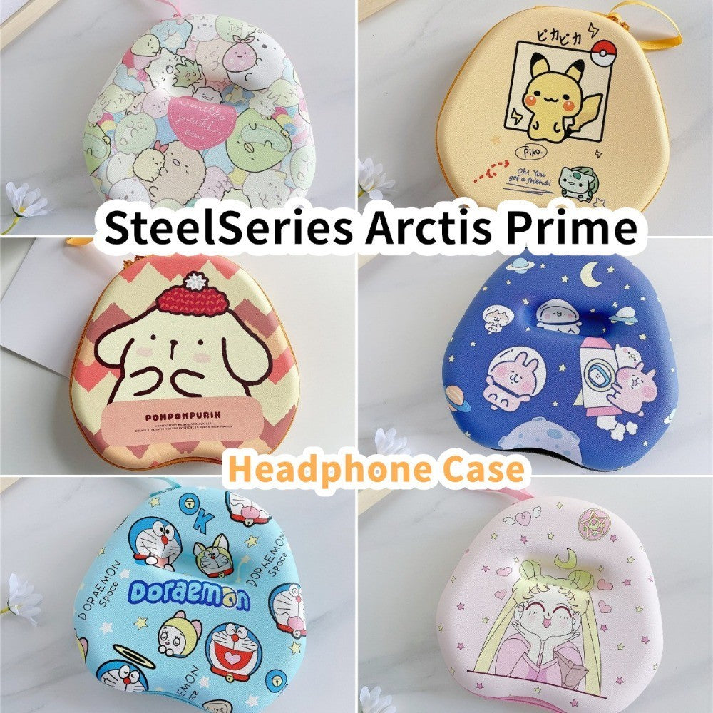 For SteelSeries Arctis Prime Headphone Case Cartoon Creative Patterns Headset Earpads Storage Bag Casing Box