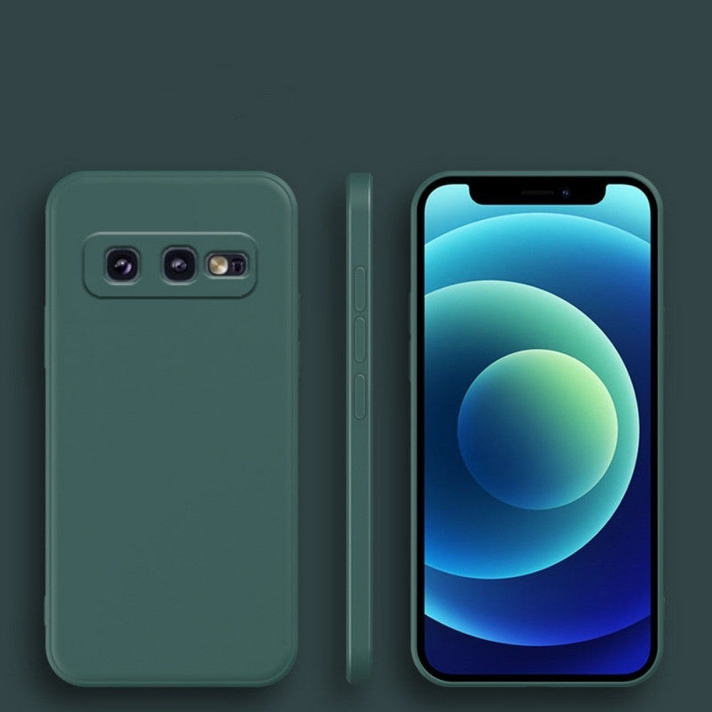 For Samsung Galaxy S10E Cover Drop and wear resistant Silicone Full Case Classic Simple Solid Color Phone Case Cover