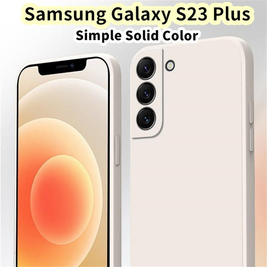For Samsung Galaxy S23 Plus Cover Drop and wear resistant Silicone Full Case Classic Simple Solid Color Phone Case Cover