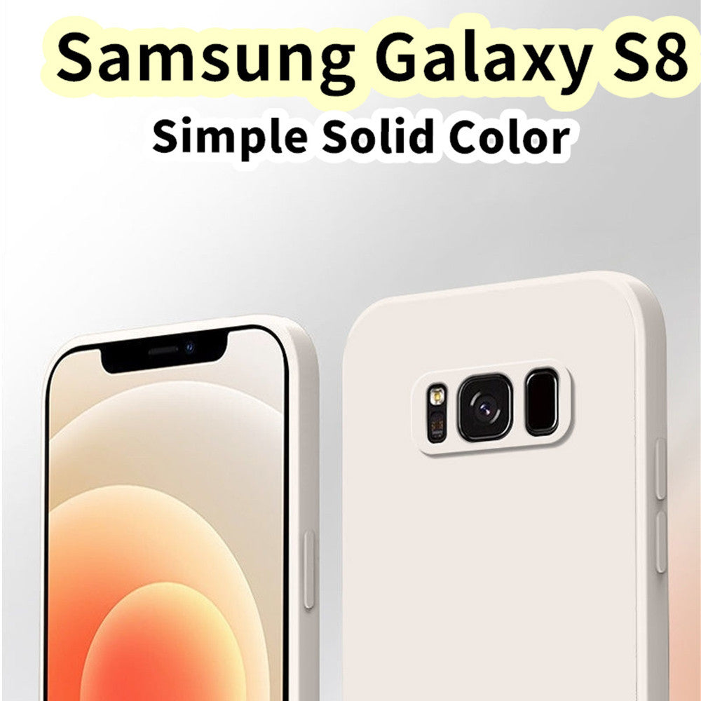 For Samsung Galaxy S8 Cover Drop and wear resistant Silicone Full Case Classic Simple Solid Color Phone Case Cover