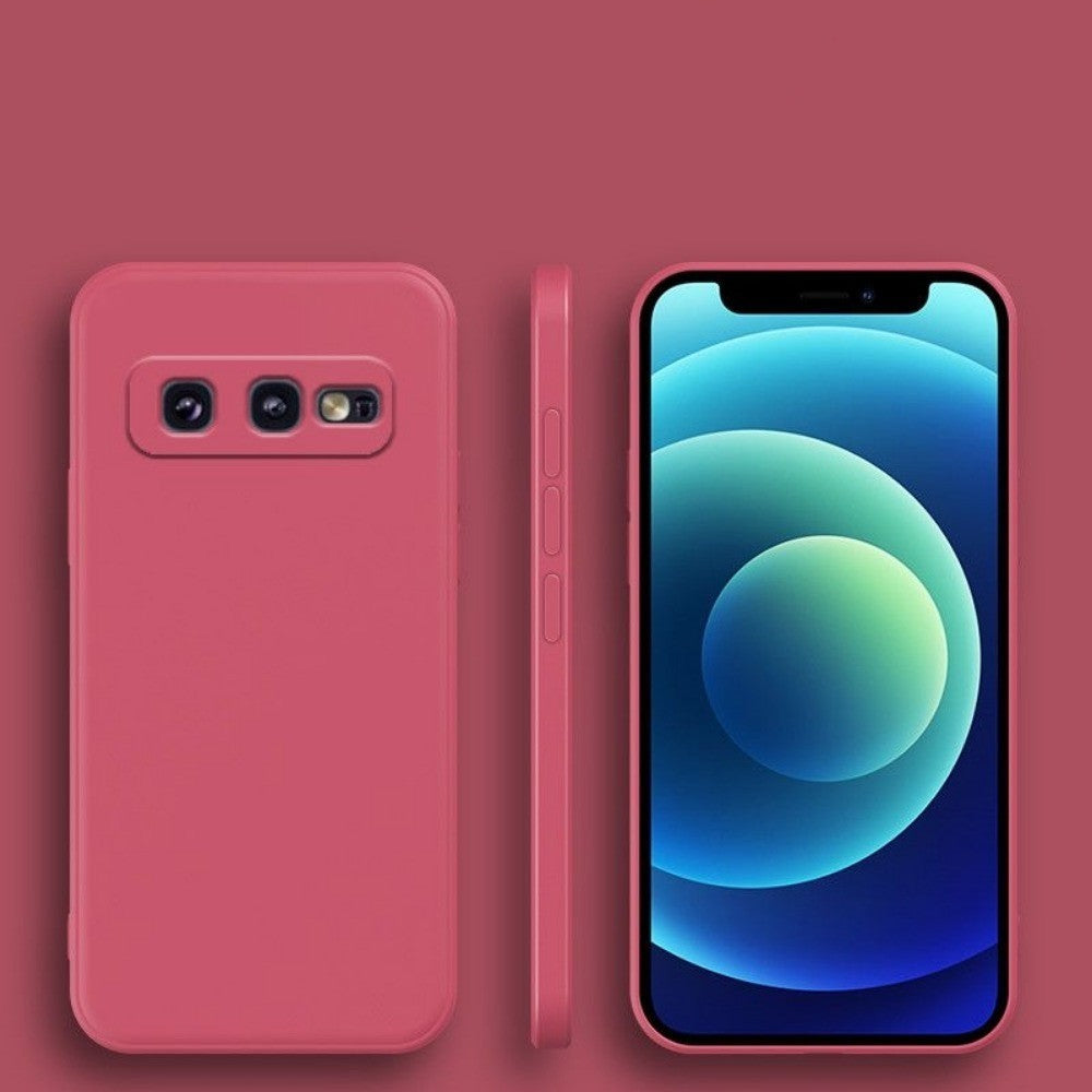 For Samsung Galaxy S10E Cover Drop and wear resistant Silicone Full Case Classic Simple Solid Color Phone Case Cover