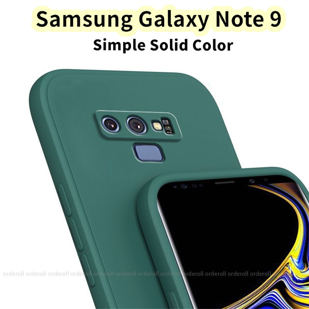 For Samsung Galaxy Note 9 Cover Drop and wear resistant Silicone Full Case Classic Simple Solid Color Phone Case Cover