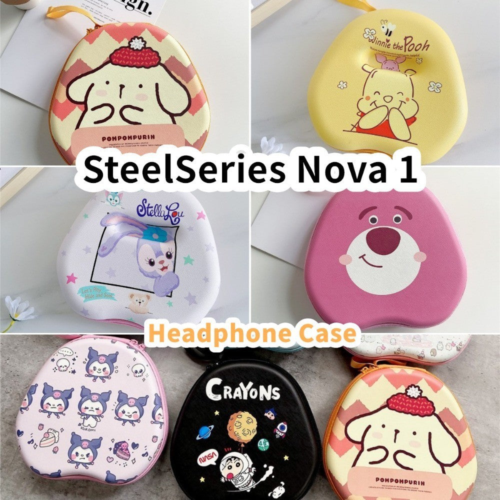 For SteelSeries Nova 1 Headphone Case Cartoon Creative Patterns Headset Earpads Storage Bag Casing Box