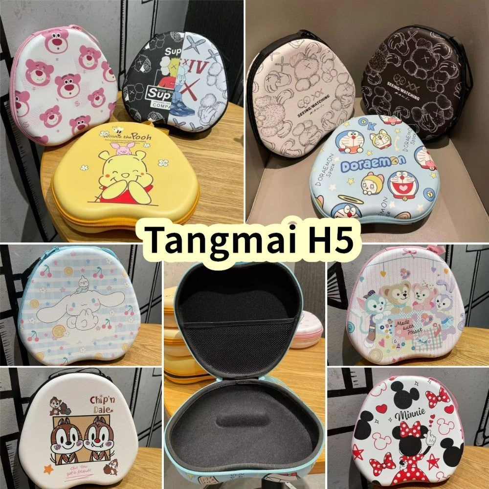 For Tangmai H5 Headphone Case Cartoon Creative Patterns Headset Earpads Storage Bag Casing Box