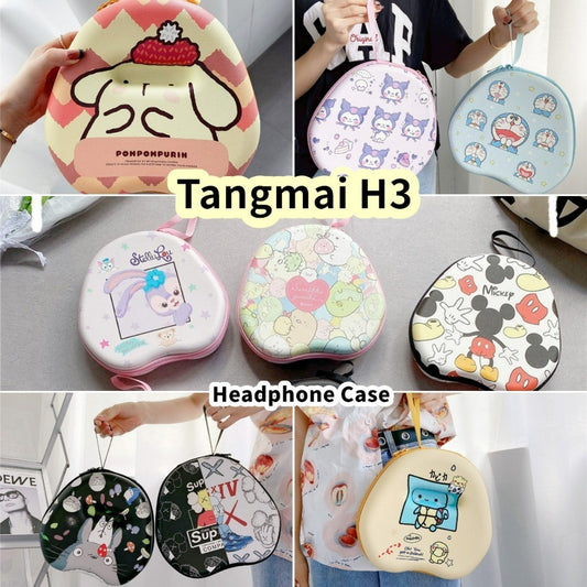For Tangmai H3 Headphone Case Cartoon Creative Patterns Headset Earpads Storage Bag Casing Box