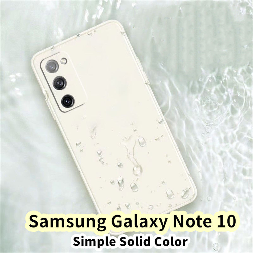 For Samsung Galaxy Note 10 Cover Drop and wear resistant Silicone Full Case Classic Simple Solid Color Phone Case Cover