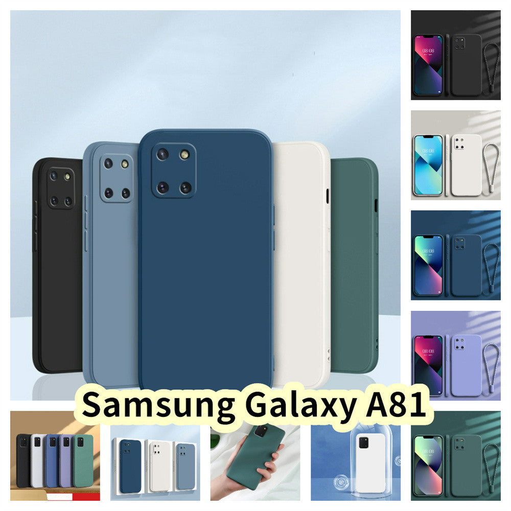For Samsung Galaxy A81 Cover Drop and wear resistant Silicone Full Case Classic Simple Solid Color Phone Case Cover