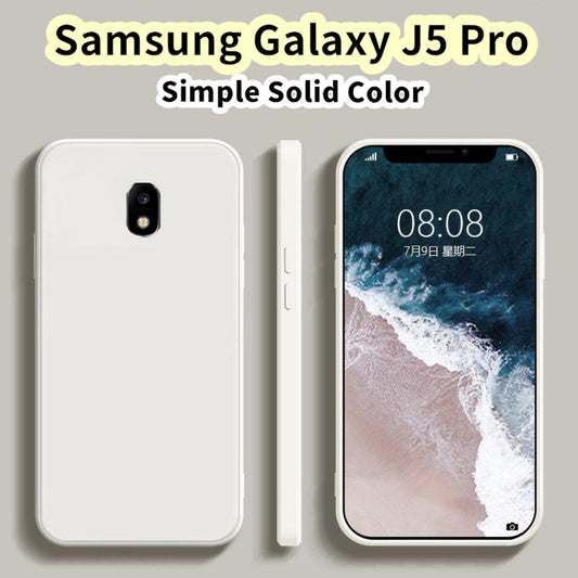 For Samsung Galaxy J5 Pro Cover Drop and wear resistant Silicone Full Case Classic Simple Solid Color Phone Case Cover