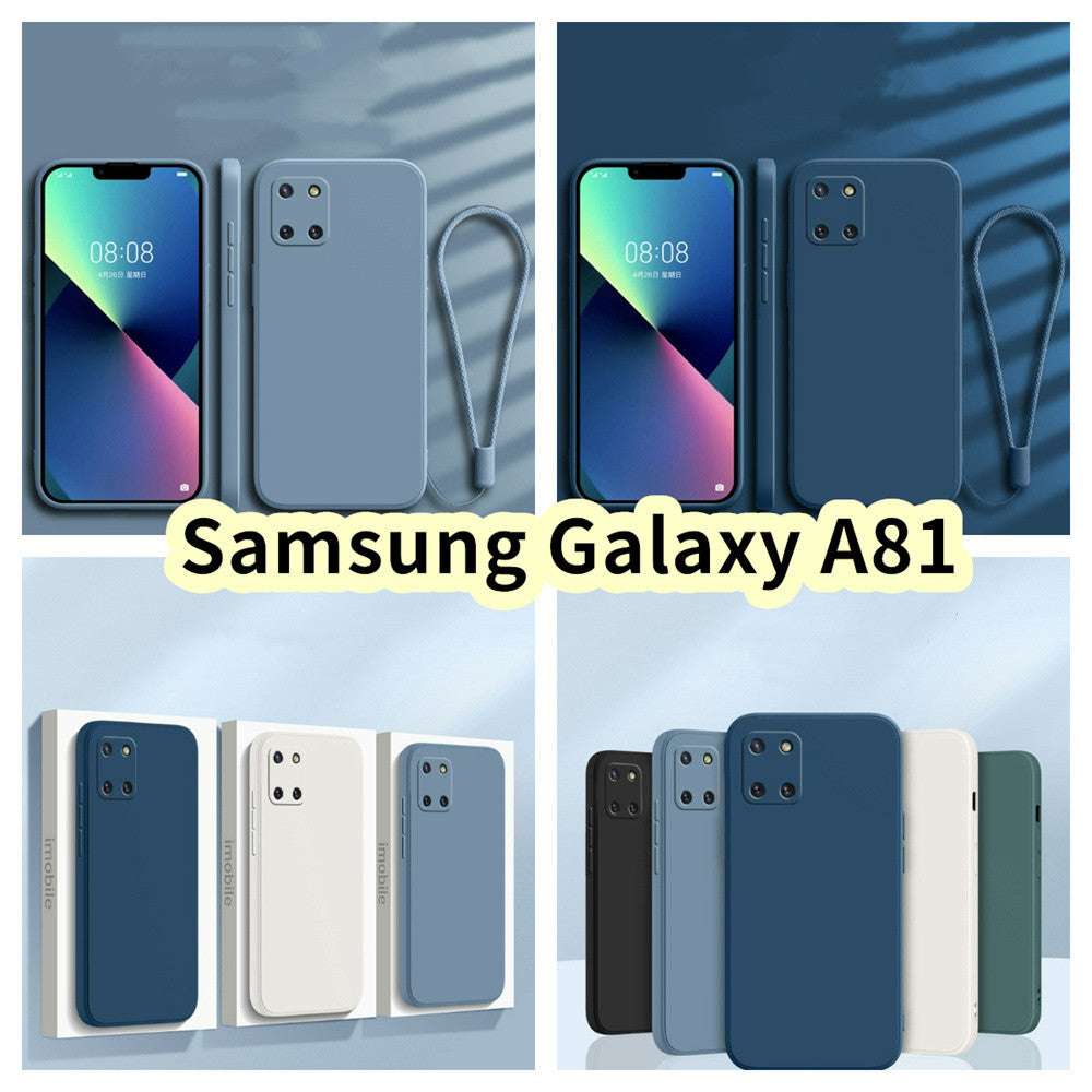 For Samsung Galaxy A81 Cover Drop and wear resistant Silicone Full Case Classic Simple Solid Color Phone Case Cover