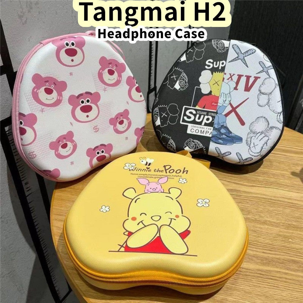 For Tangmai H2 Headphone Case Cartoon Creative Patterns Headset Earpads Storage Bag Casing Box