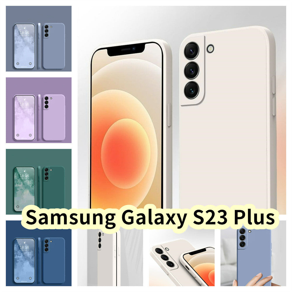For Samsung Galaxy S23 Plus Cover Drop and wear resistant Silicone Full Case Classic Simple Solid Color Phone Case Cover