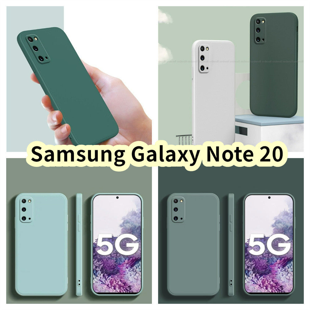 For Samsung Galaxy Note 20 Cover Drop and wear resistant Silicone Full Case Classic Simple Solid Color Phone Case Cover