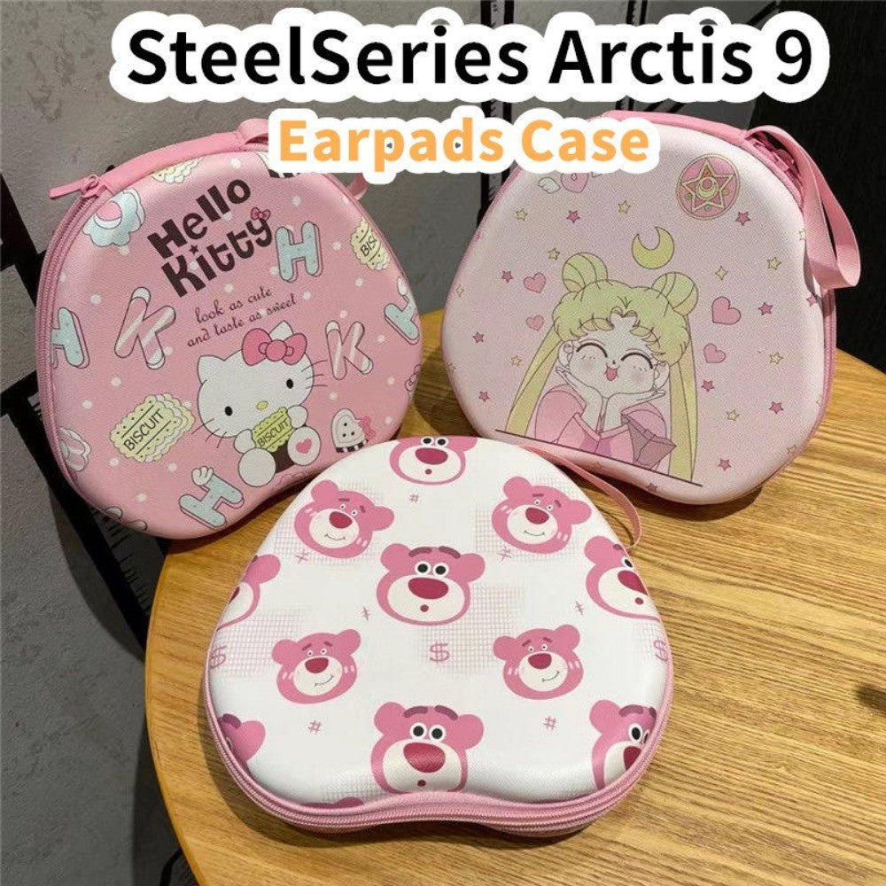 For SteelSeries Arctis 9 Headphone Case Cartoon Creative Patterns Headset Earpads Storage Bag Casing Box