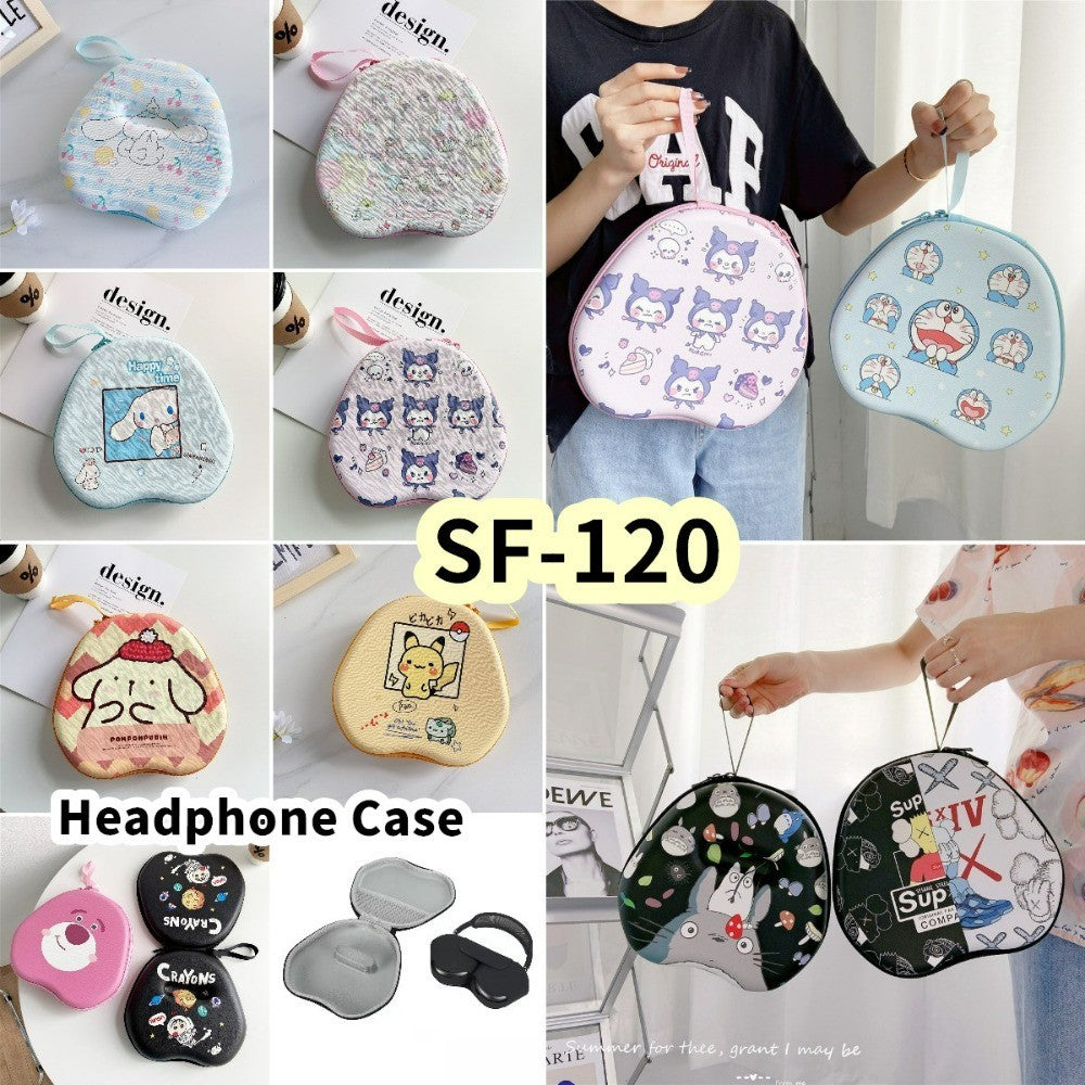 For SF-120 Headphone Case Cartoon Creative Patterns Headset Earpads Storage Bag Casing Box