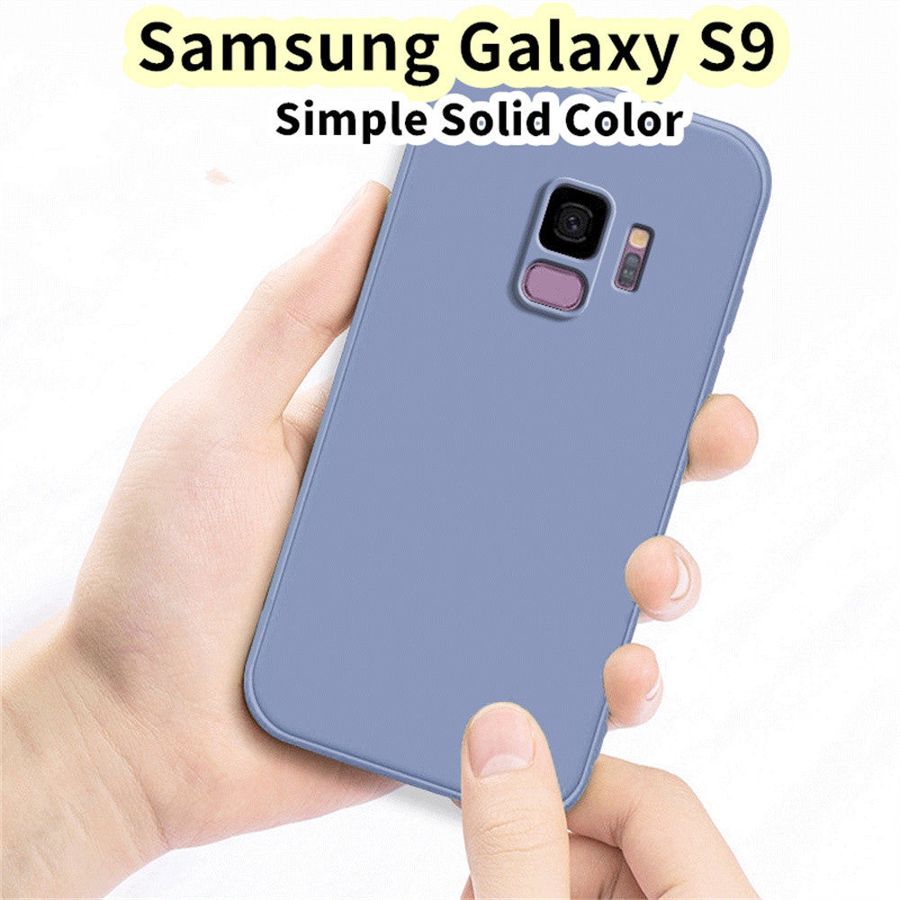 For Samsung Galaxy S9 Cover Drop and wear resistant Silicone Full Case Classic Simple Solid Color Phone Case Cover