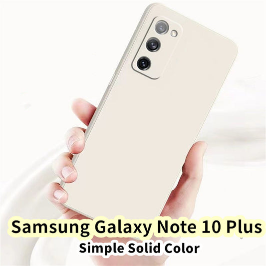 For Samsung Galaxy Note 10 Plus Cover Drop and wear resistant Silicone Full Case Classic Simple Solid Color Phone Case Cover
