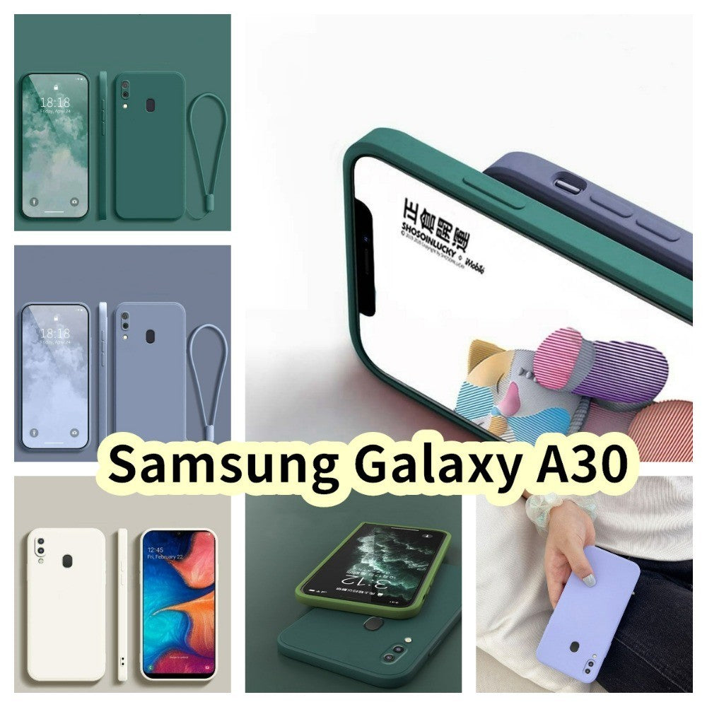 For Samsung Galaxy A30 Cover Drop and wear resistant Silicone Full Case Classic Simple Solid Color Phone Case Cover