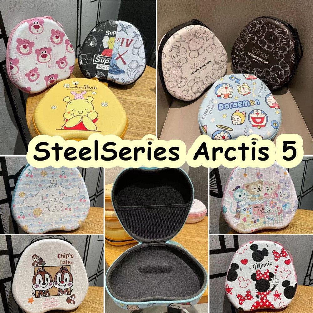 For SteelSeries Arctis 5 Headphone Case Cartoon Creative Patterns Headset Earpads Storage Bag Casing Box